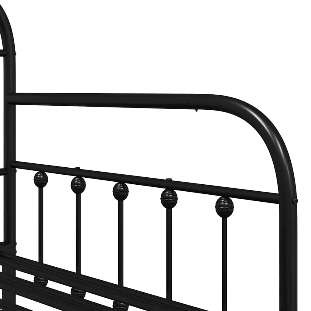 Daybed Frame Black 90 x 190 cm Powder-Coated Steel