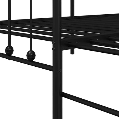 Daybed Frame Black 100 x 200 cm Powder-Coated Steel