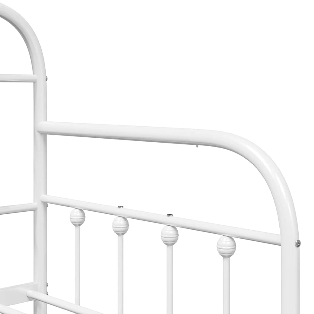 Daybed Frame White 75 x 190 cm Powder-Coated Steel
