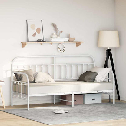 Daybed Frame White 75 x 190 cm Powder-Coated Steel