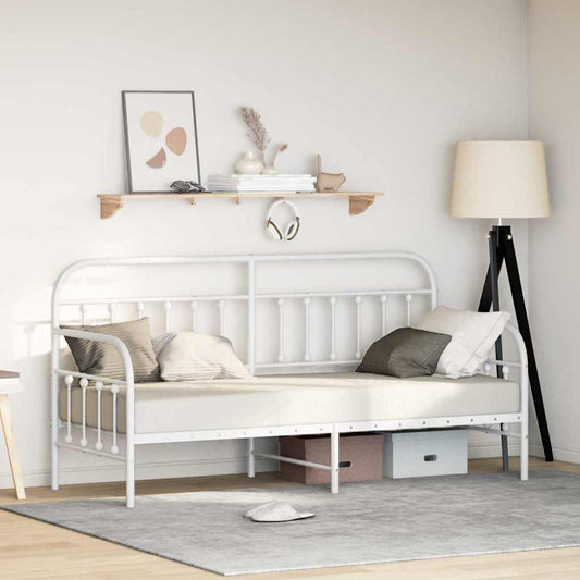 Daybed Frame White 75 x 190 cm Powder-Coated Steel