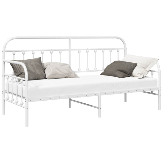 Daybed Frame White 75 x 190 cm Powder-Coated Steel