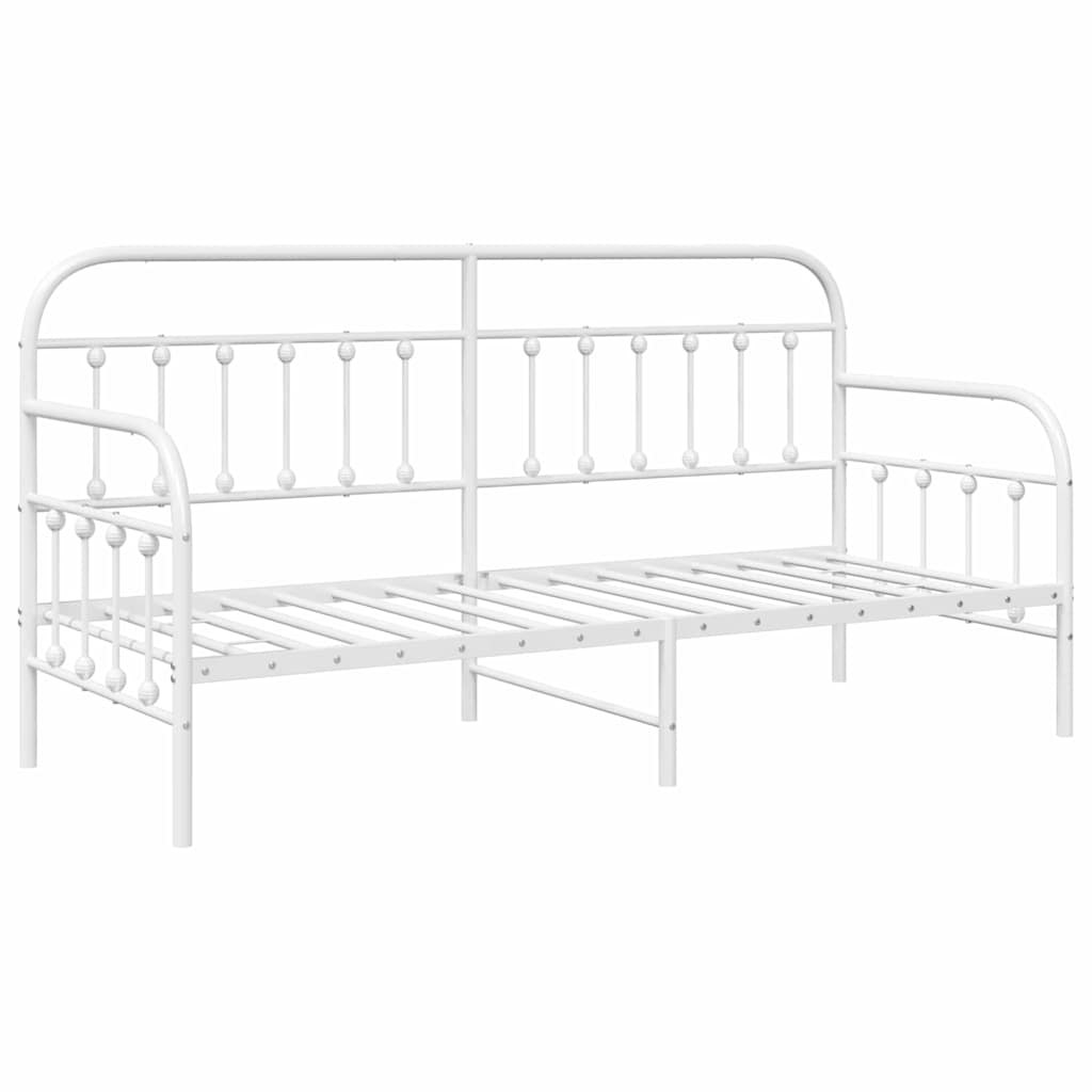 Daybed Frame White 75 x 190 cm Powder-Coated Steel