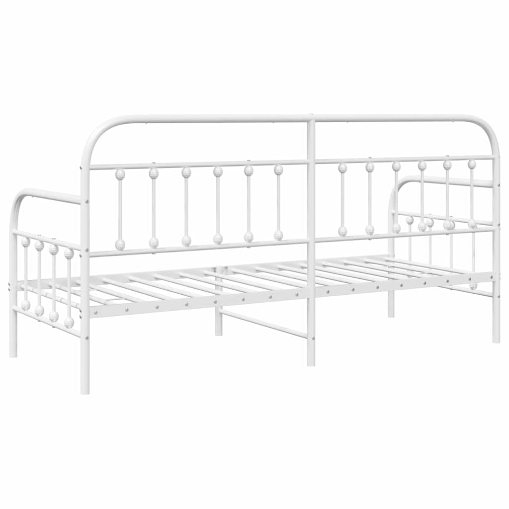Daybed Frame White 75 x 190 cm Powder-Coated Steel