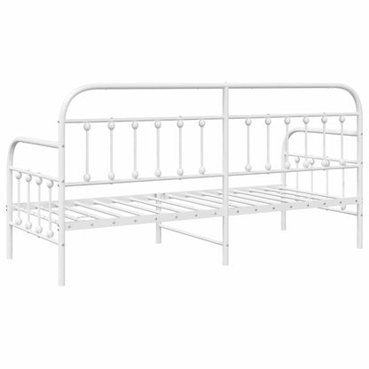 Daybed Frame White 75 x 190 cm Powder-Coated Steel