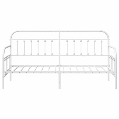 Daybed Frame White 80 x 200 cm Powder-Coated Steel