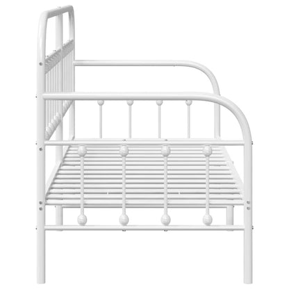 Daybed Frame White 80 x 200 cm Powder-Coated Steel