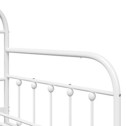 Daybed Frame White 90 x 200 cm Powder-Coated Steel