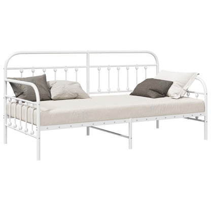 Daybed Frame White 90 x 200 cm Powder-Coated Steel