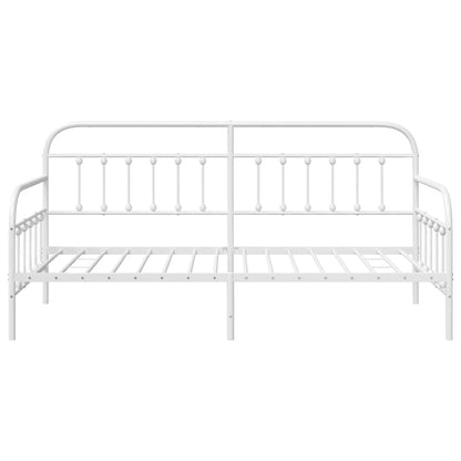 Daybed Frame White 90 x 200 cm Powder-Coated Steel