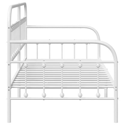 Daybed Frame White 90 x 200 cm Powder-Coated Steel