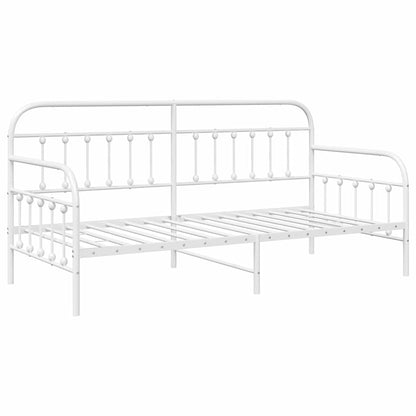 Daybed Frame White 100 x 200 cm Powder-Coated Steel