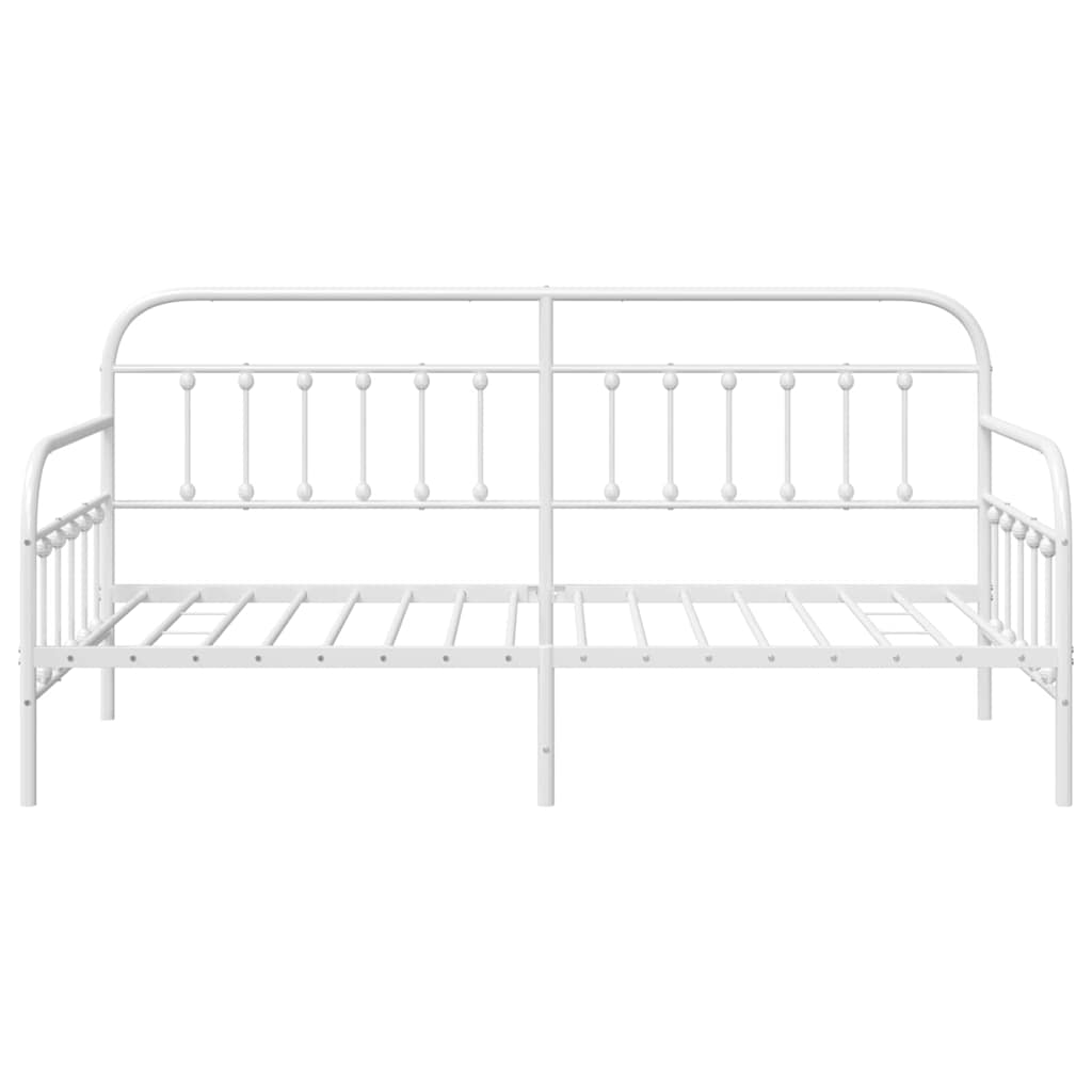 Daybed Frame White 100 x 200 cm Powder-Coated Steel