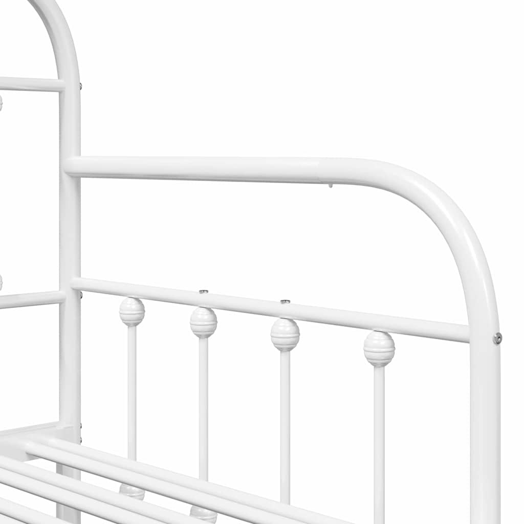 Daybed Frame White 80 x 200 cm Powder-Coated Steel