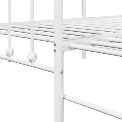 Daybed Frame White 80 x 200 cm Powder-Coated Steel
