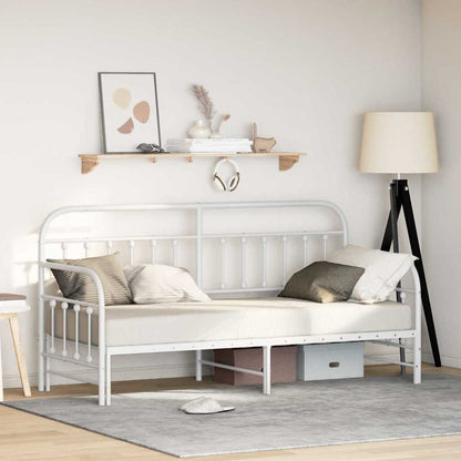 Daybed Frame White 80 x 200 cm Powder-Coated Steel