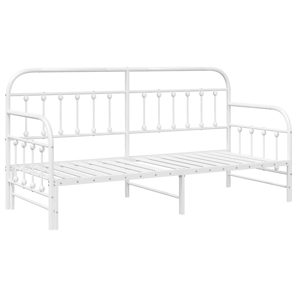 Daybed Frame White 80 x 200 cm Powder-Coated Steel