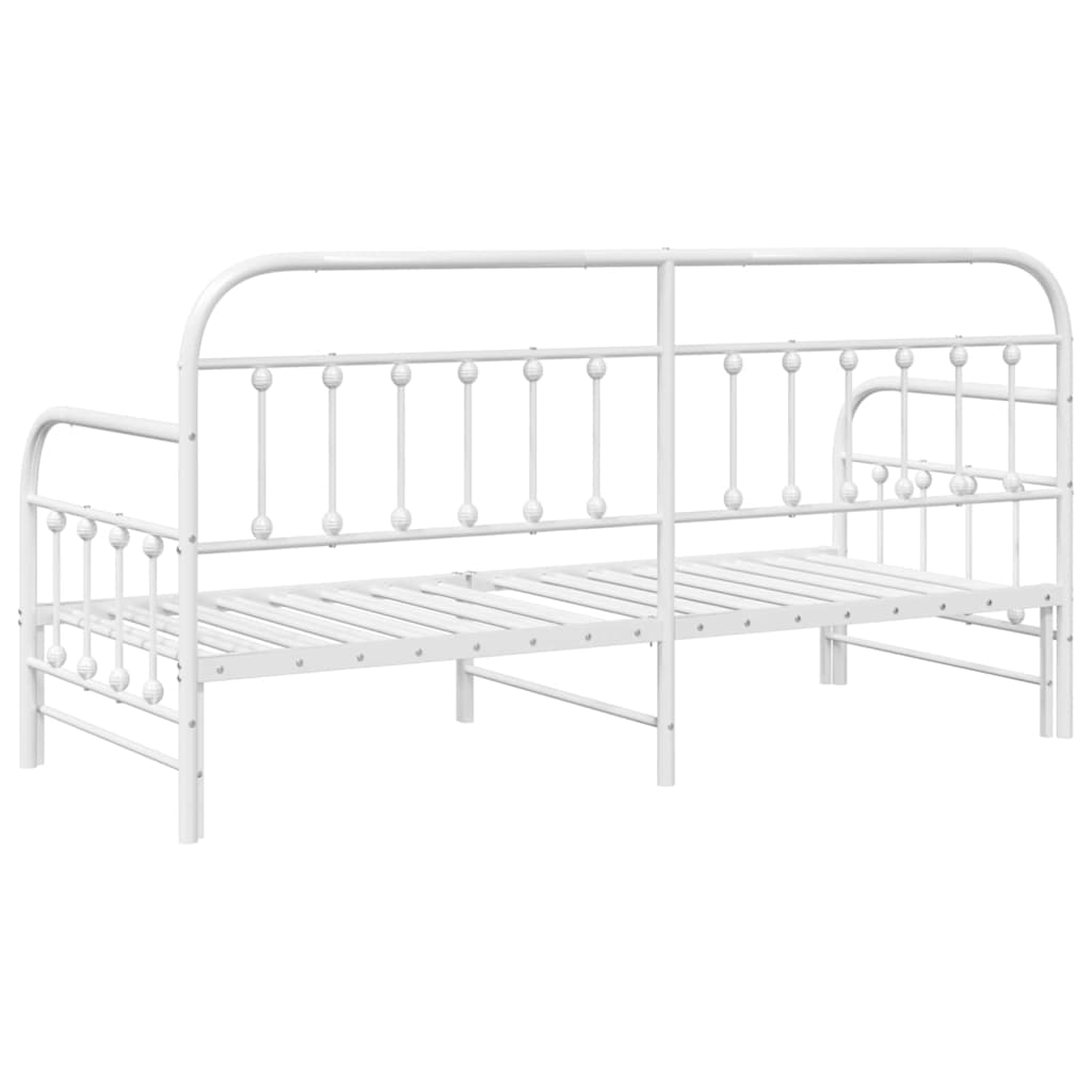 Daybed Frame White 80 x 200 cm Powder-Coated Steel