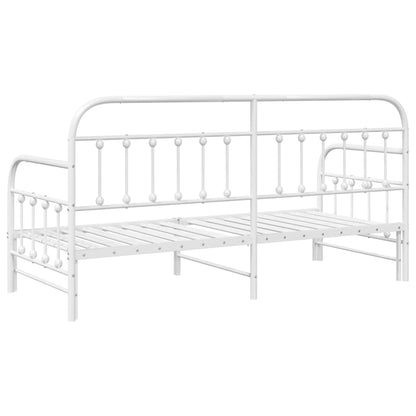 Daybed Frame White 80 x 200 cm Powder-Coated Steel
