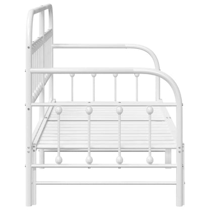Daybed Frame White 80 x 200 cm Powder-Coated Steel