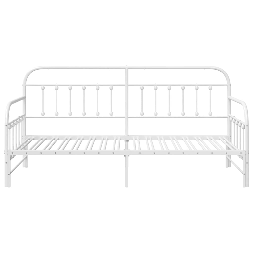 Daybed Frame White 90 x 200 cm Powder-Coated Steel