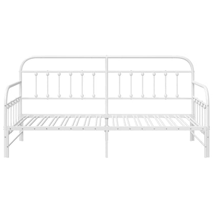 Daybed Frame White 90 x 200 cm Powder-Coated Steel