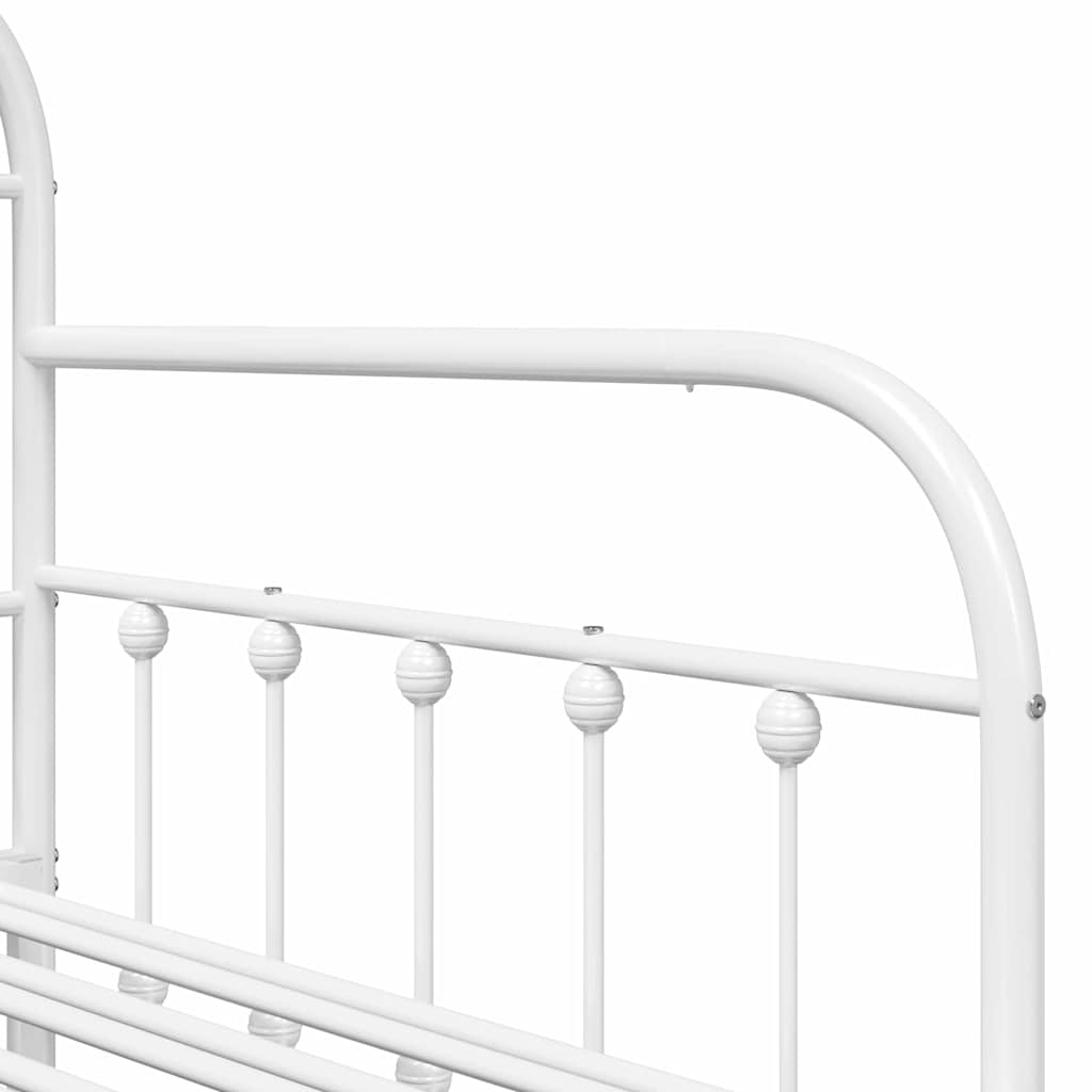 Daybed Frame White 100 x 190 cm Powder-Coated Steel