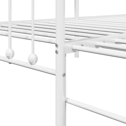 Daybed Frame White 100 x 190 cm Powder-Coated Steel