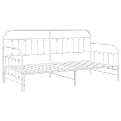 Daybed Frame White 100 x 190 cm Powder-Coated Steel