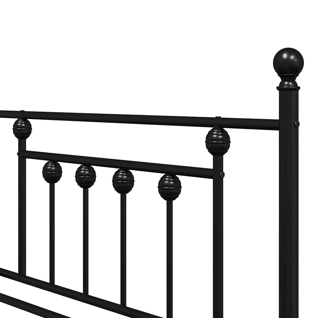 Daybed Frame Black 100 x 190 cm Steel