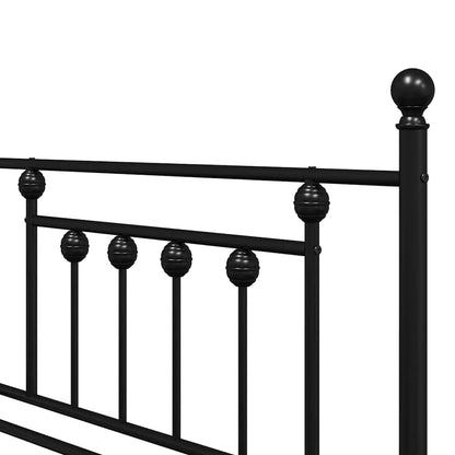 Daybed Frame Black 107 x 203 cm Steel