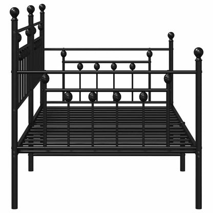 Daybed Frame Black 107 x 203 cm Steel