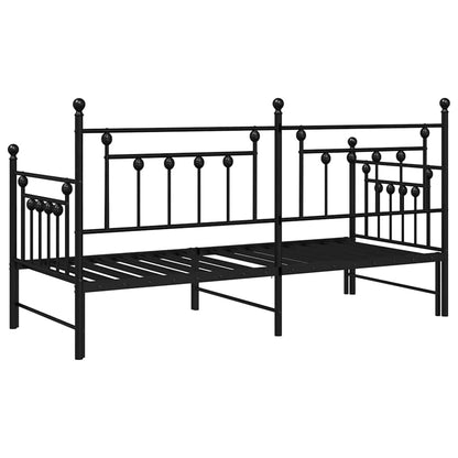 Daybed Frame Black 75 x 190 cm Steel
