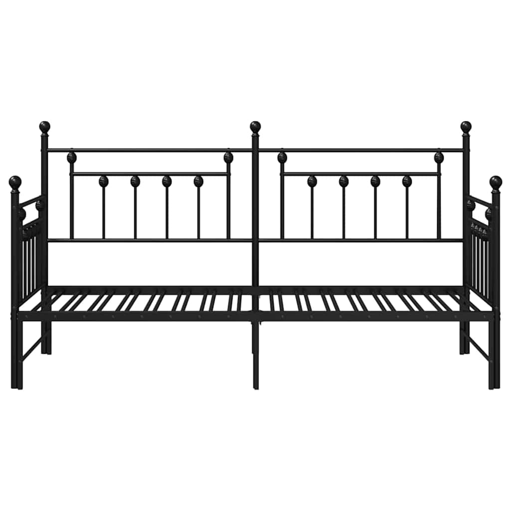 Daybed Frame Black 75 x 190 cm Steel