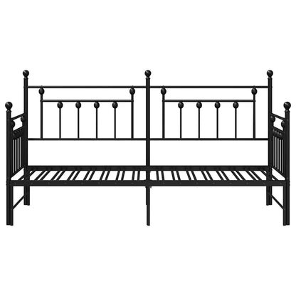 Daybed Frame Black 75 x 190 cm Steel