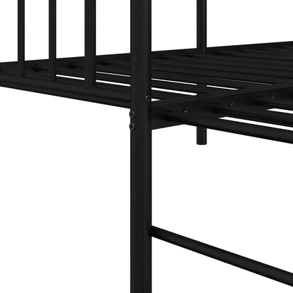 Daybed Frame Black 80 x 200 cm Steel