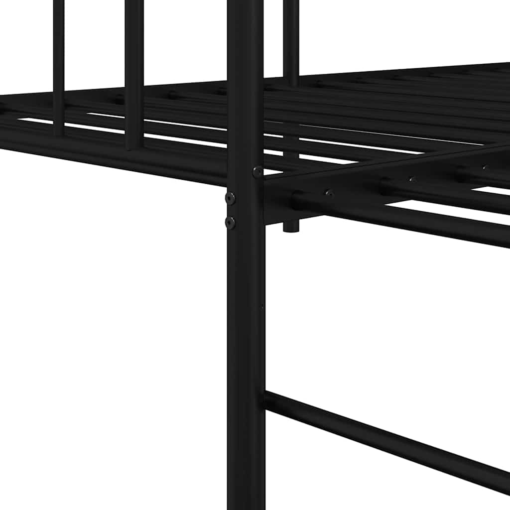 Daybed Frame Black 90 x 190 cm Steel