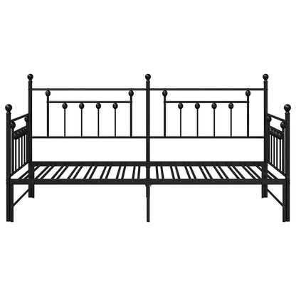 Daybed Frame Black 107 x 203 cm Steel