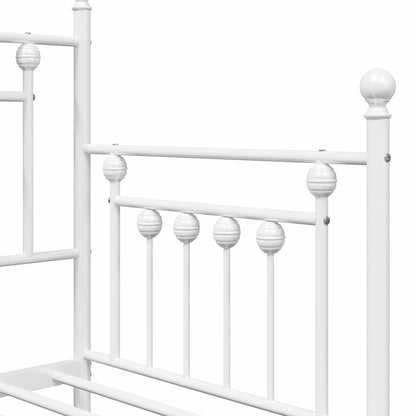 Daybed Frame White 80 x 200 cm Steel