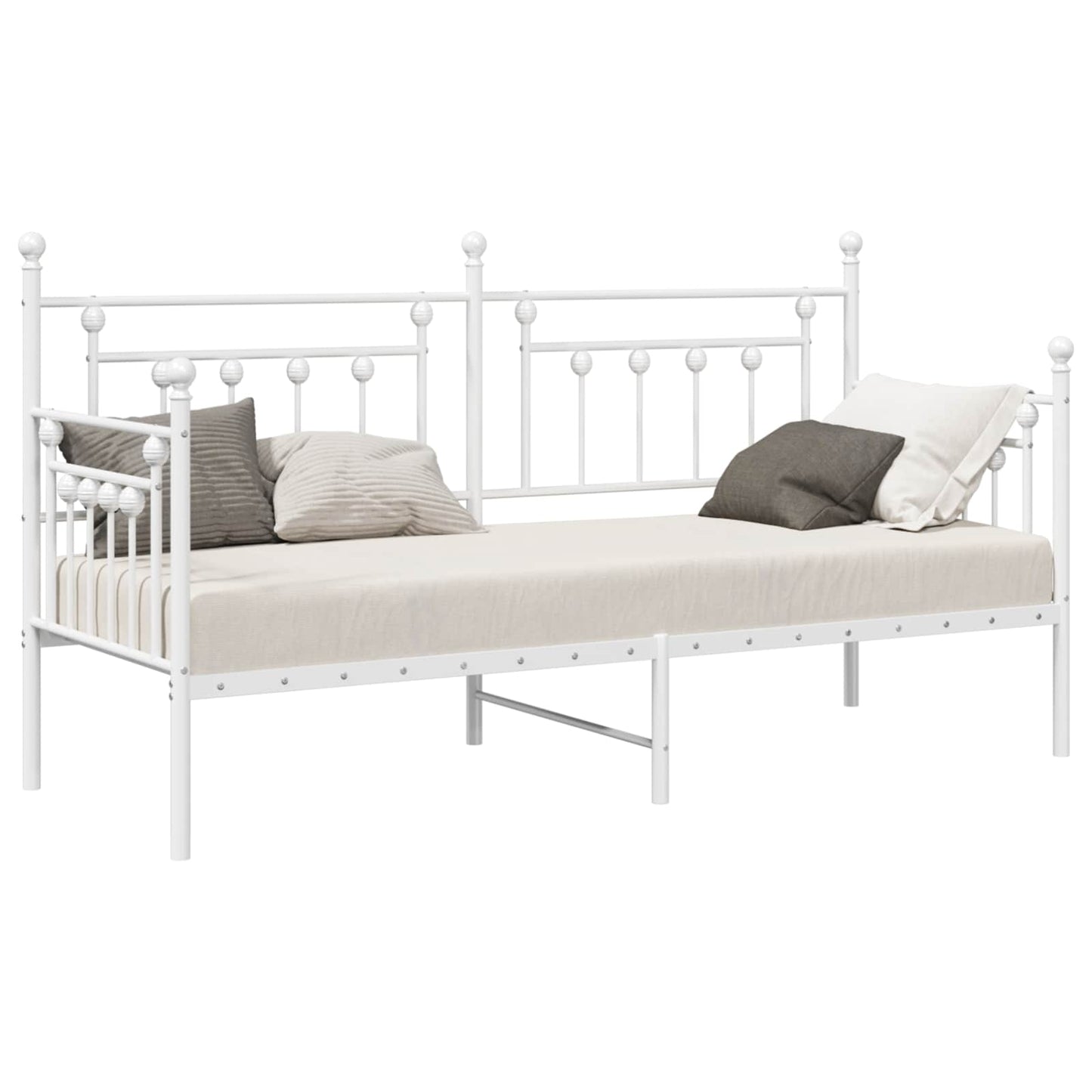 Daybed Frame White 80 x 200 cm Steel