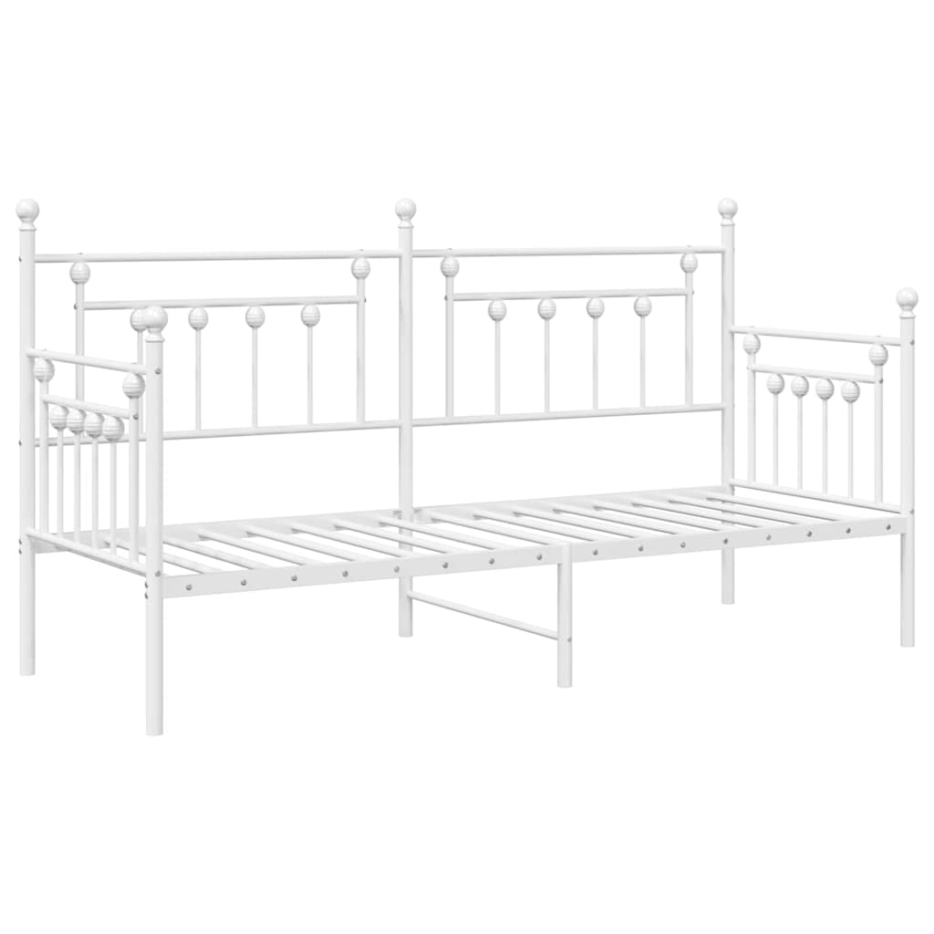 Daybed Frame White 80 x 200 cm Steel