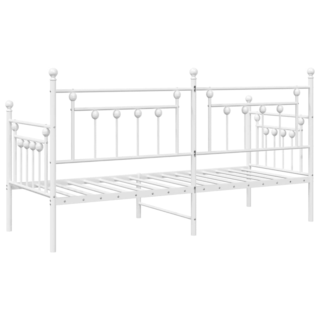 Daybed Frame White 80 x 200 cm Steel