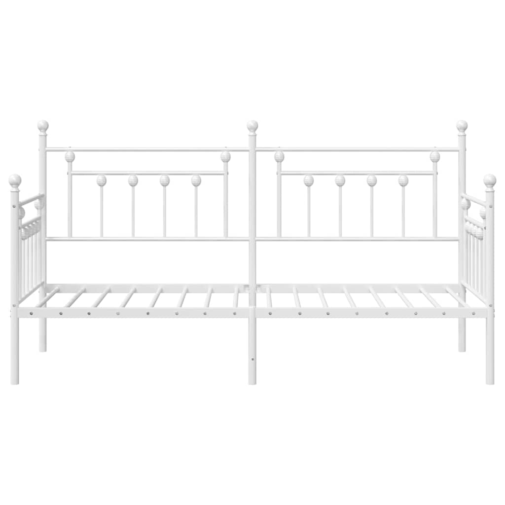 Daybed Frame White 80 x 200 cm Steel