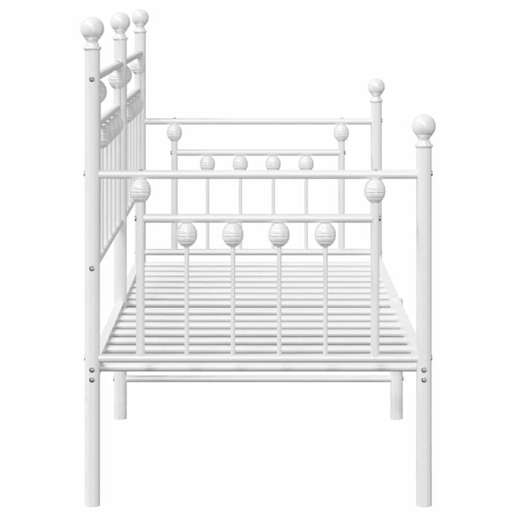 Daybed Frame White 80 x 200 cm Steel