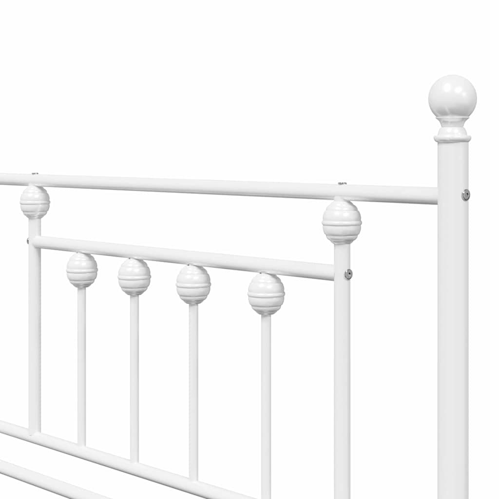Daybed Frame White 100 x 190 cm Steel
