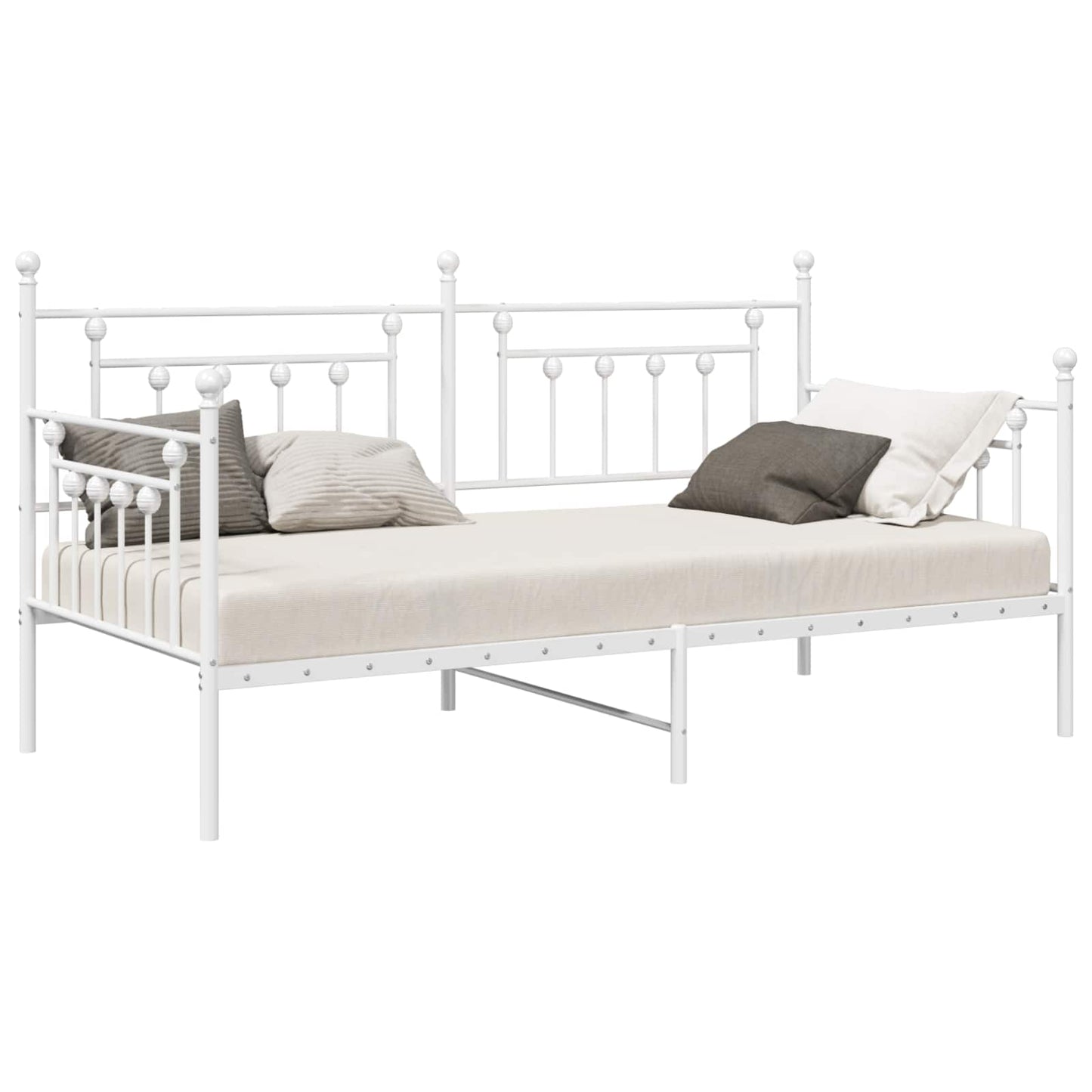 Daybed Frame White 100 x 190 cm Steel