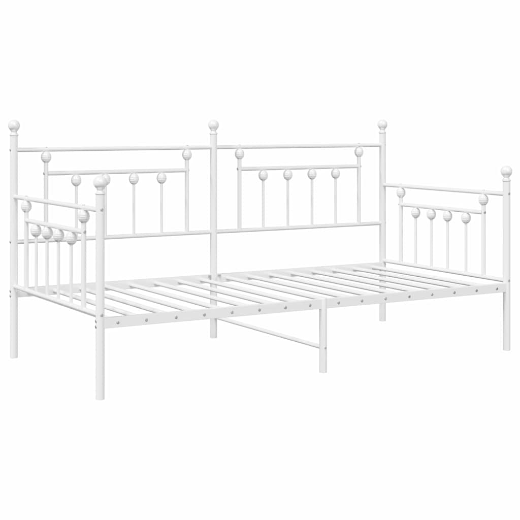 Daybed Frame White 100 x 190 cm Steel
