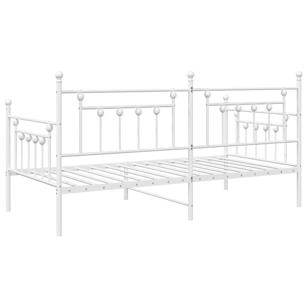 Daybed Frame White 100 x 190 cm Steel