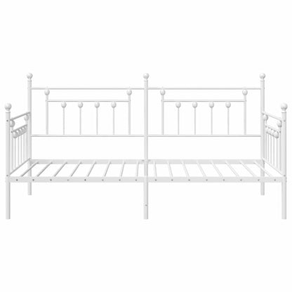 Daybed Frame White 100 x 190 cm Steel