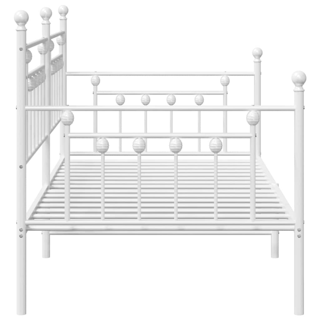 Daybed Frame White 100 x 190 cm Steel